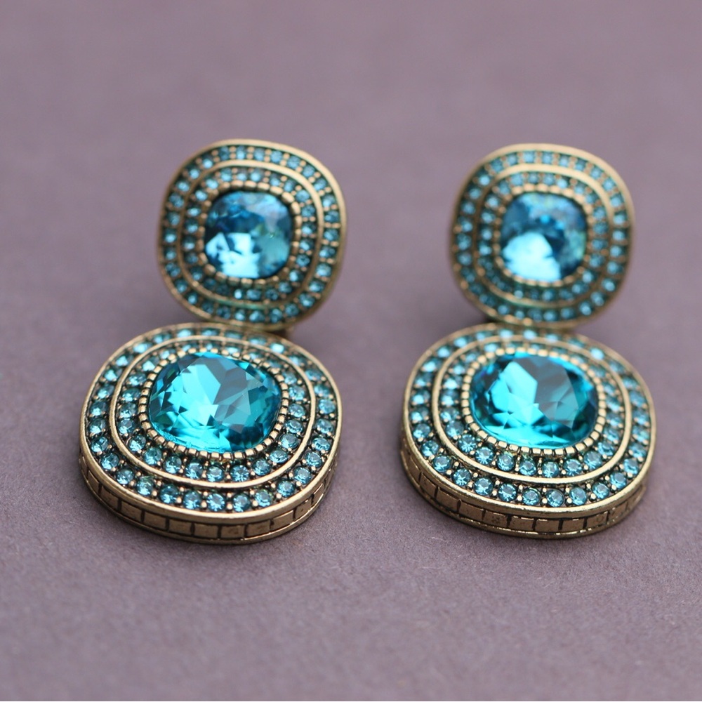 Heidi Daus Crystal Drop Earrings - Picture 1 of 3